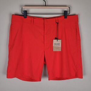 J. Crew Size 35x7 Tech Short 7" Nylon Stretch UPF 50 Golf Casual Bright Red NWT